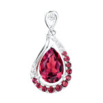 Ruby red drop pendant